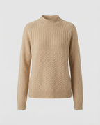 Ribbed Women's Sweater High Collar