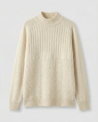 Ribbed Women's Sweater High Collar