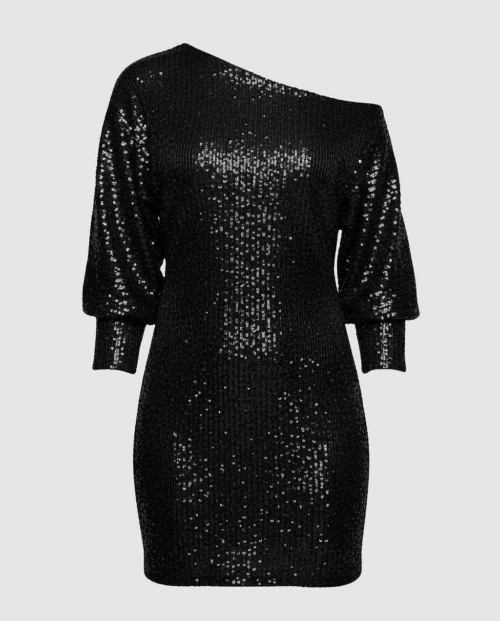 Shiny One Shoulder Mini Dress
