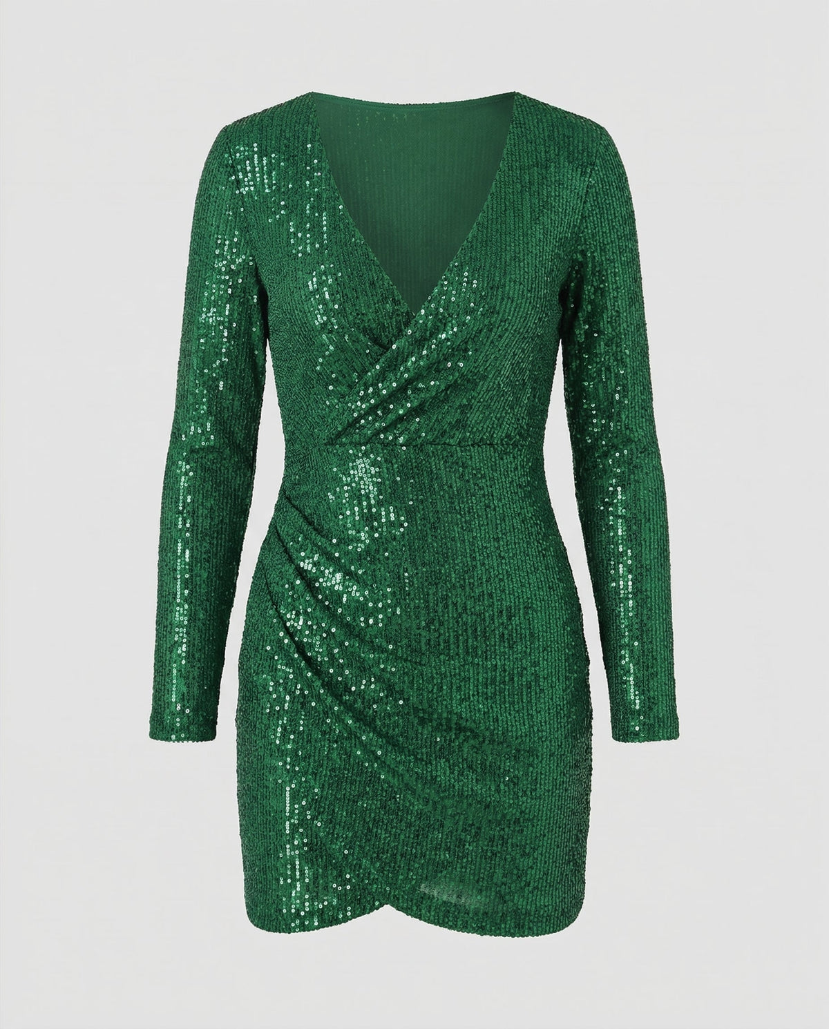 Sequined V-Neck Dress