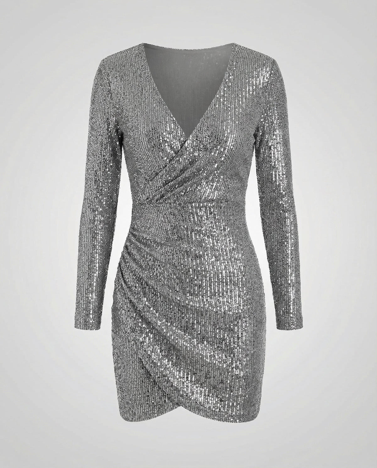 Sequined V-Neck Dress