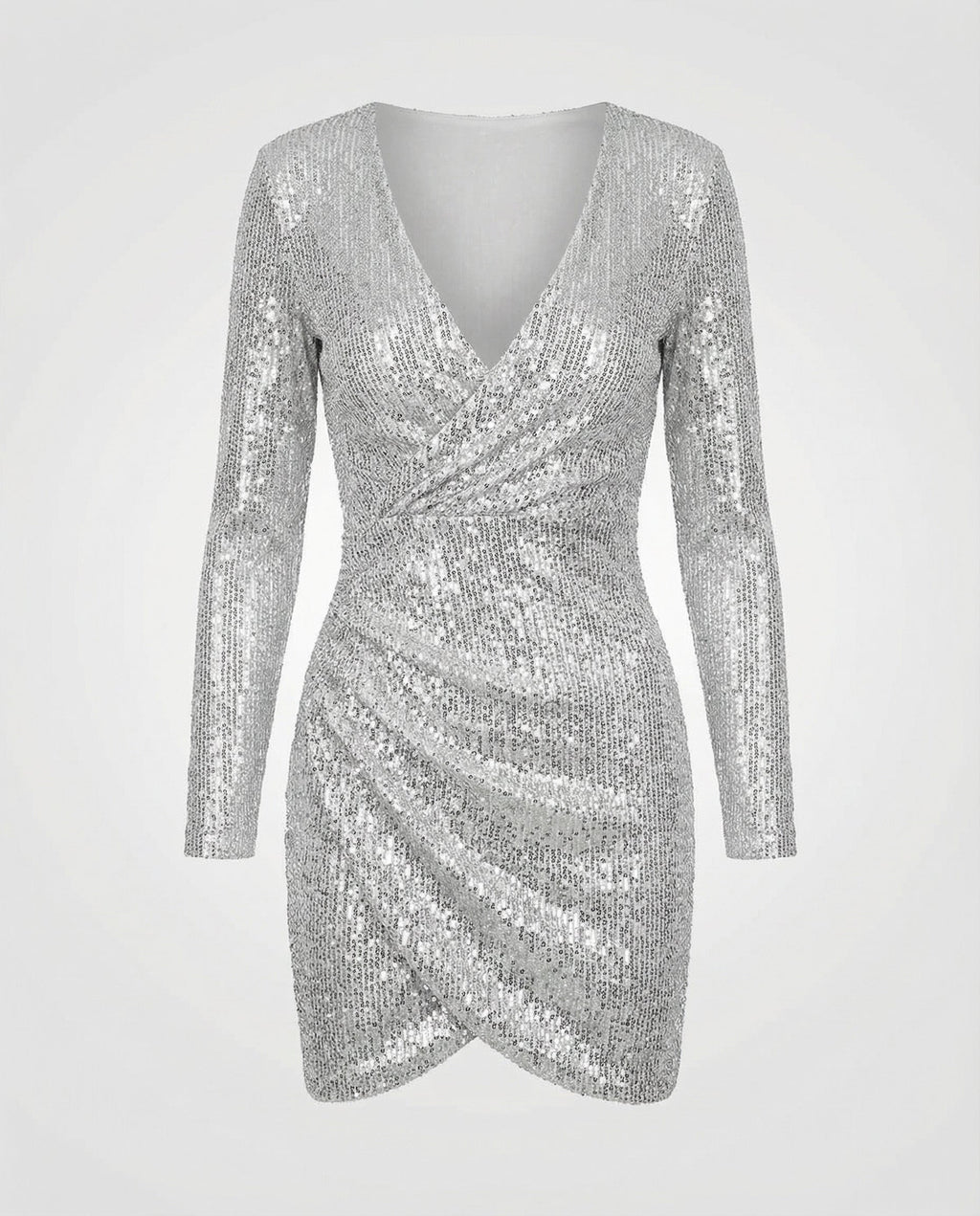 Sequined V-Neck Dress