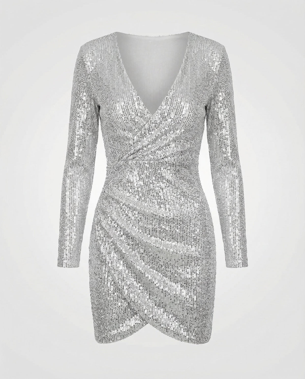 Sequined V-Neck Dress