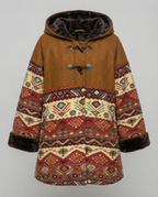 Printed Vintage Coat Women