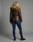 Women's Quilted Jacket Faux Fur Collar