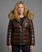 Women's Quilted Jacket Faux Fur Collar