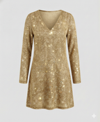 Women's Sequin Dress Long Sleeve