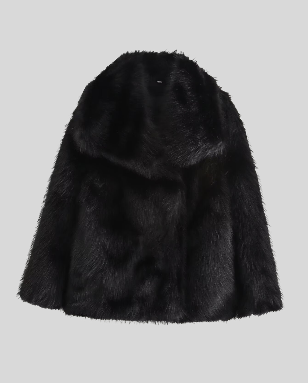 Faux-Fur Shawl Collar Jacket