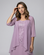 Elegant Two-Piece Chiffon Dress for Women