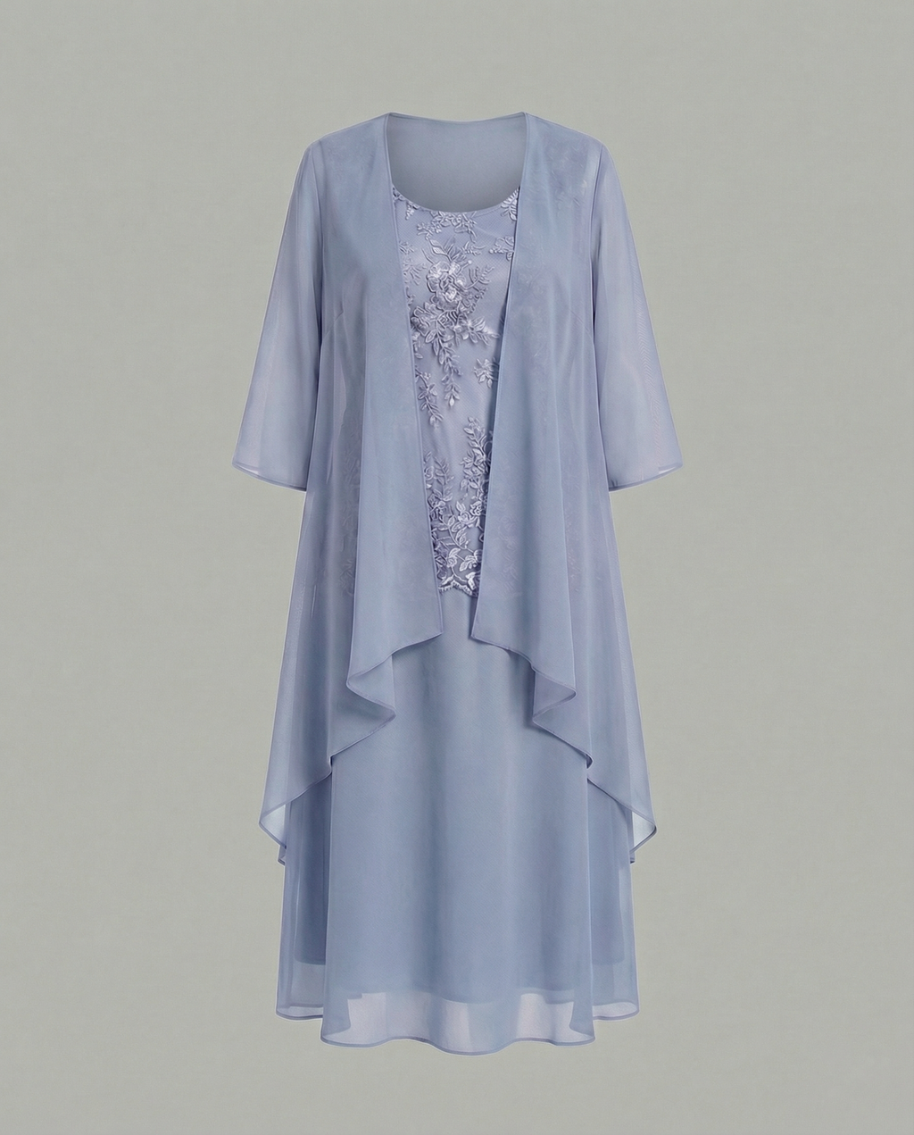 Elegant Two-Piece Chiffon Dress for Women