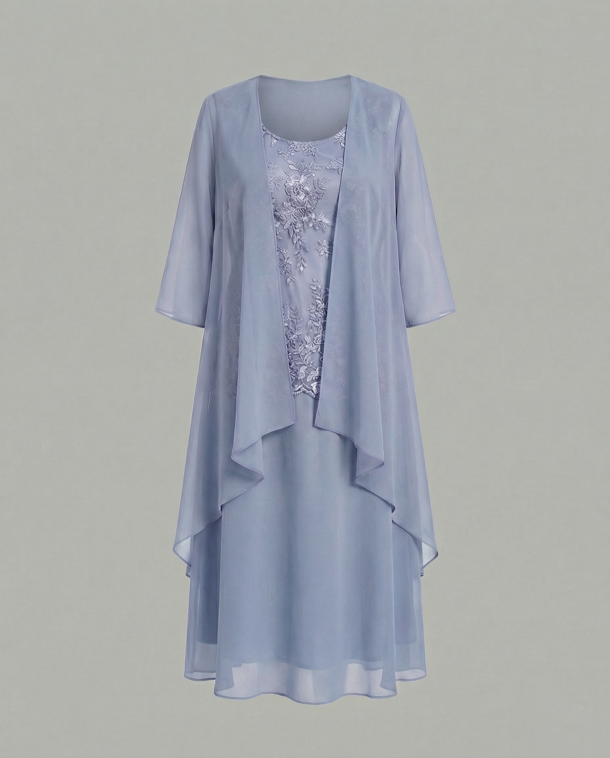 Elegant Two-Piece Chiffon Dress for Women