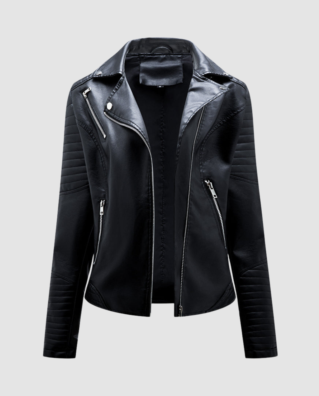 Elegant Faux Leather Jacket Women