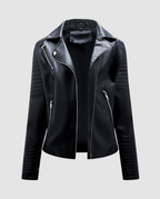 Elegant Faux Leather Jacket Women