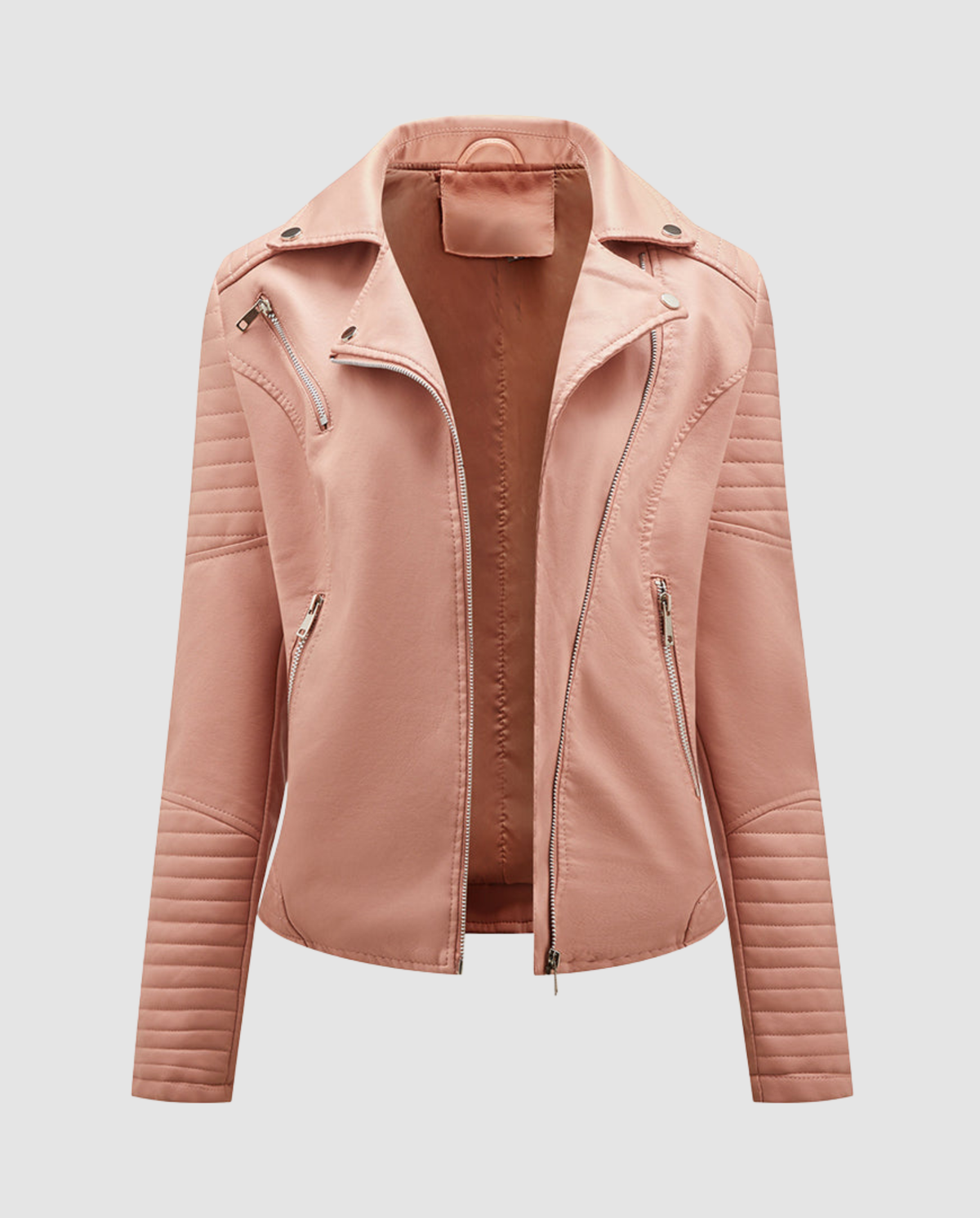 Elegant Faux Leather Jacket Women