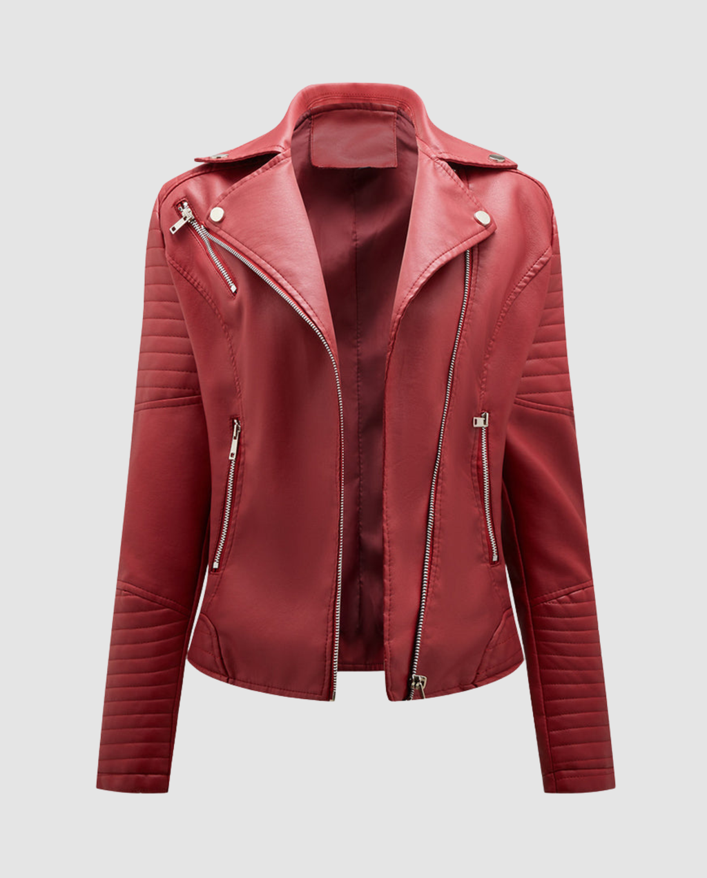 Elegant Faux Leather Jacket Women