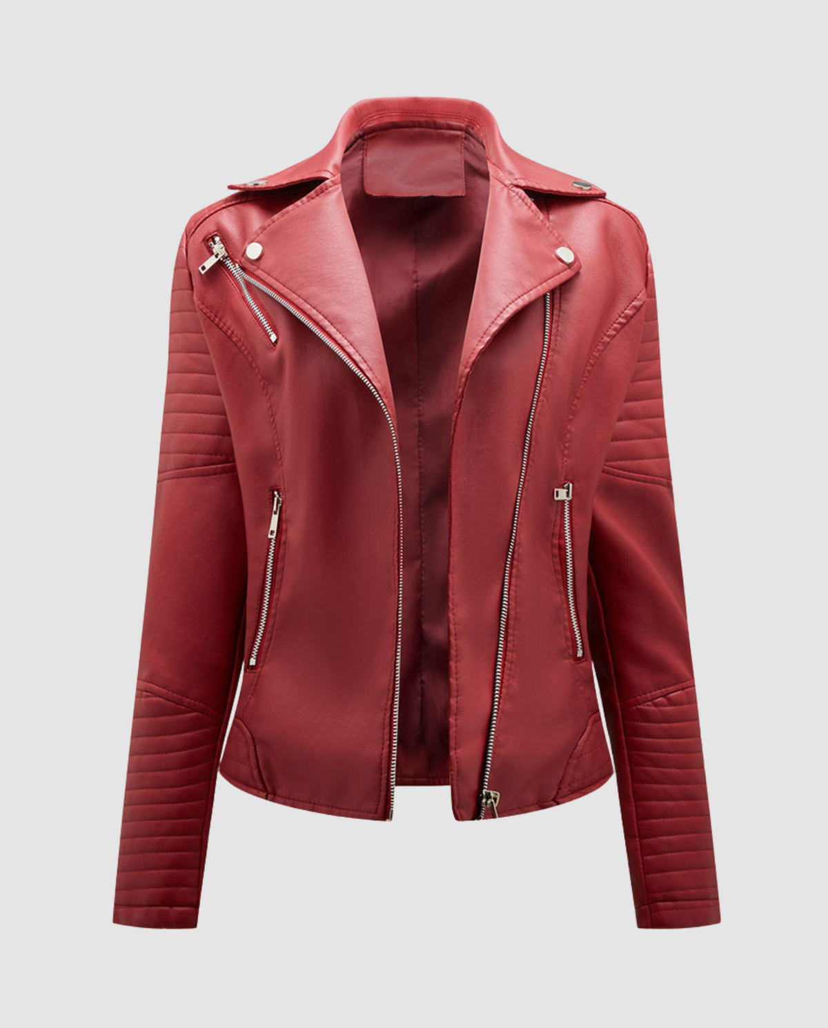 Elegant Faux Leather Jacket Women