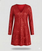 Women's Sequin Dress Long Sleeve