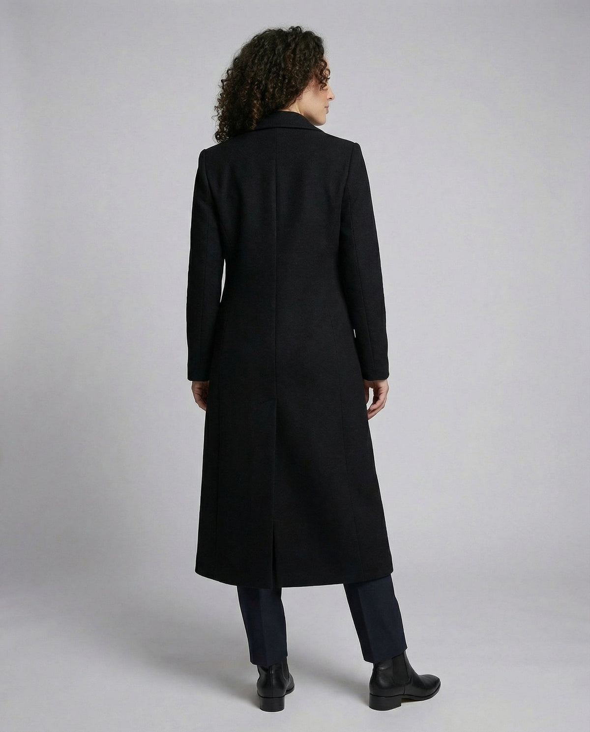 Casual Black Winter Coat Women
