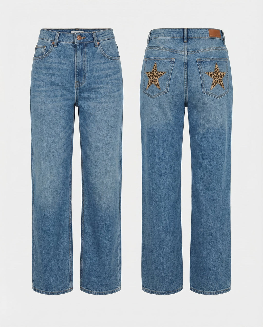 Retro Leopard Boyfriend Jeans