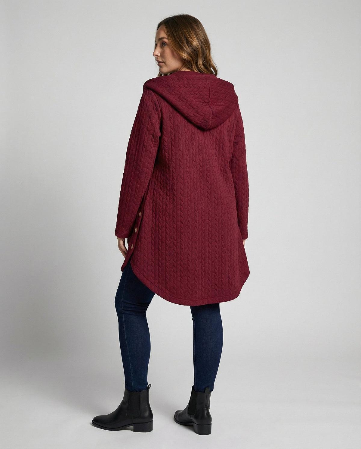 Warm Winter Jacket Burgundy Women