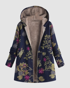 Women's Winter Jacket Floral Pattern