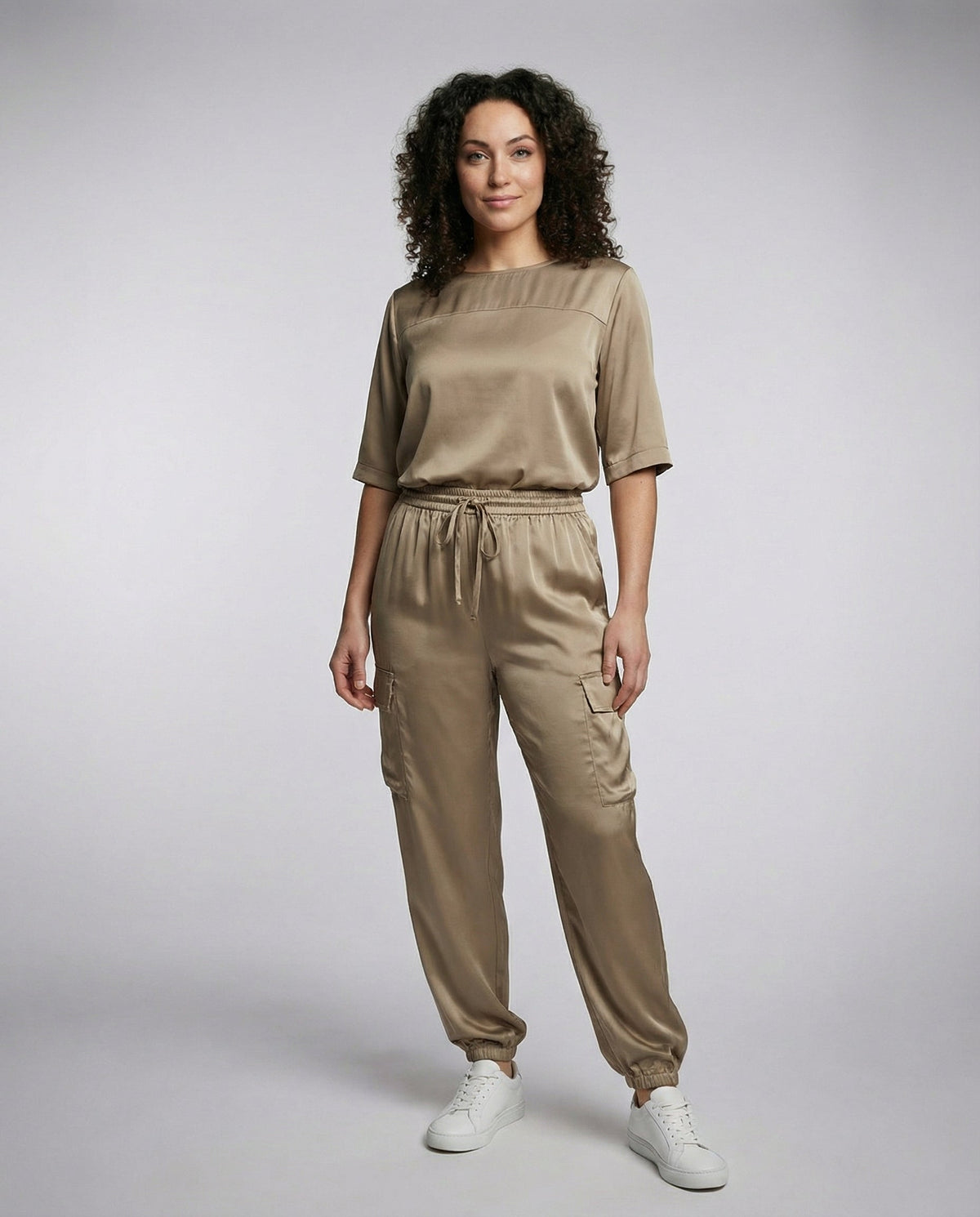 Elegant Satin Two-Piece Women