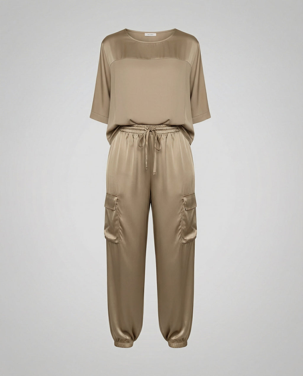 Elegant Satin Two-Piece Women