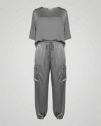 Elegant Satin Two-Piece Women