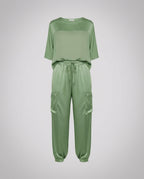 Elegant Satin Two-Piece Women