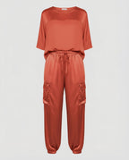 Elegant Satin Two-Piece Women