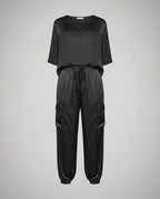 Elegant Satin Two-Piece Women