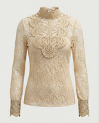 Embroidered Ladies Lace Blouse
