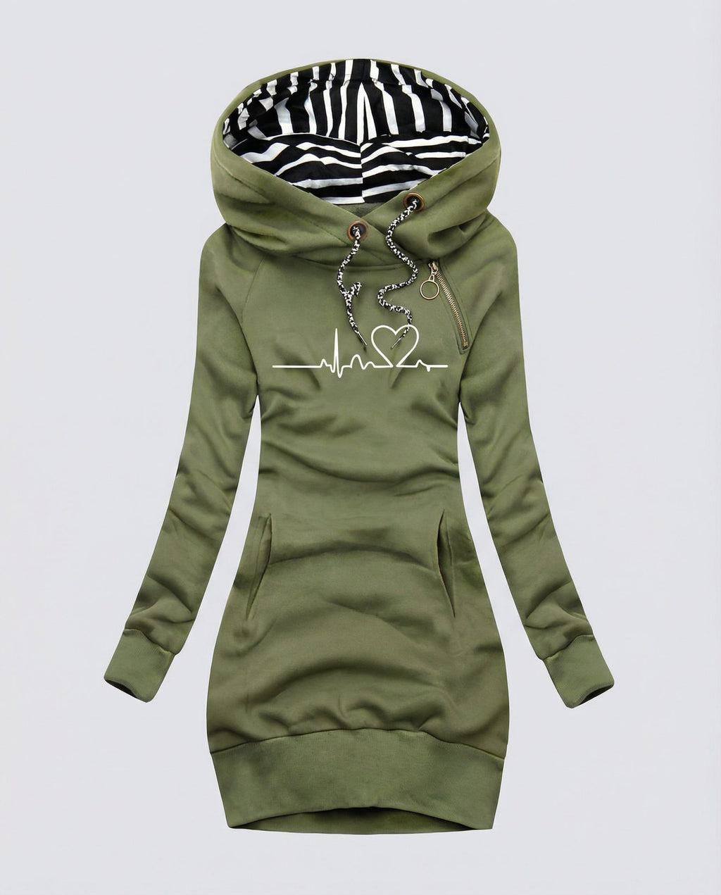 Heartbeat Casual Hoodie Women