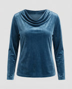 Elegant Velvet Shirt Women Casual