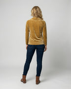 Elegant Velvet Shirt Women Casual
