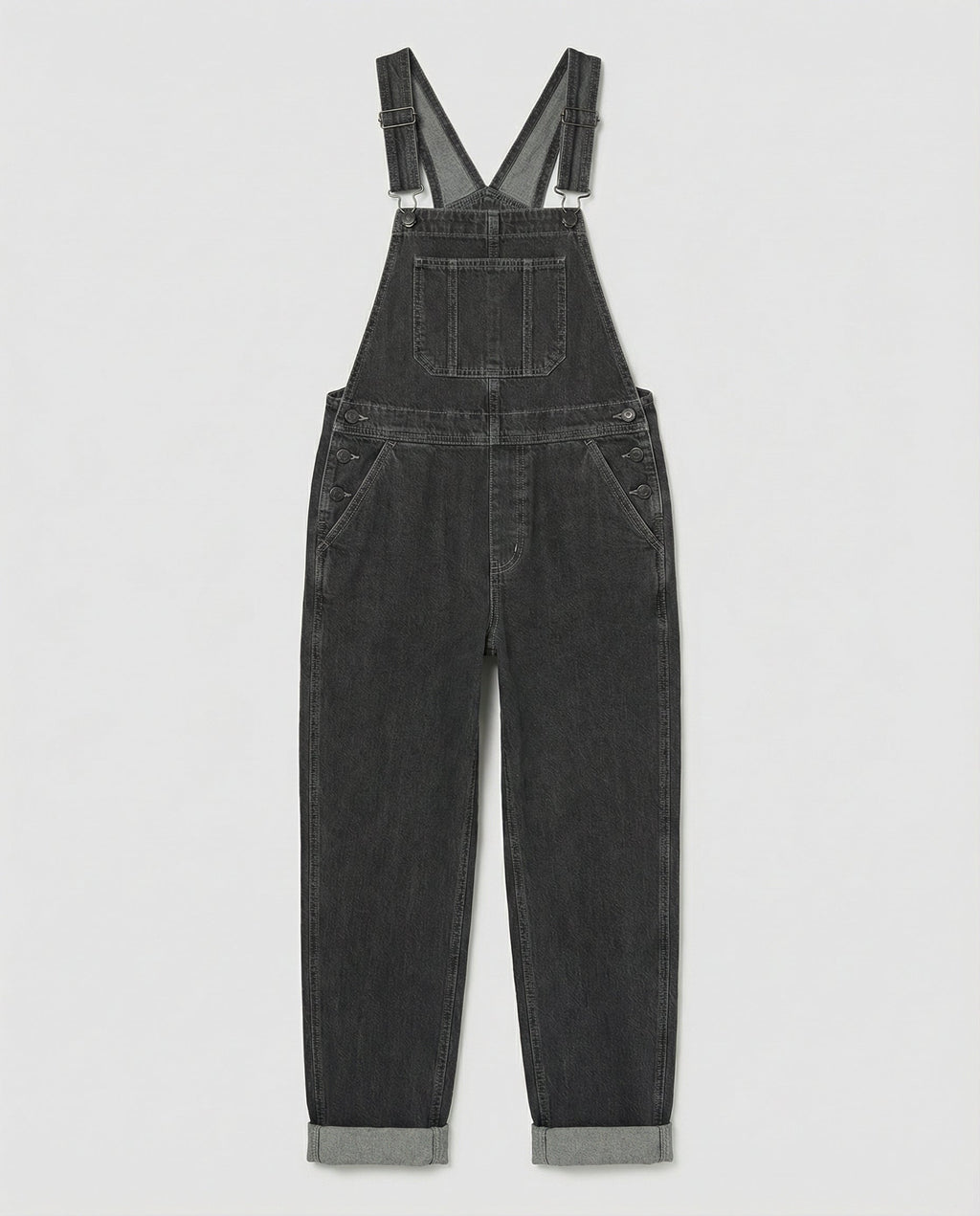 Denim Cross Back Overalls Women