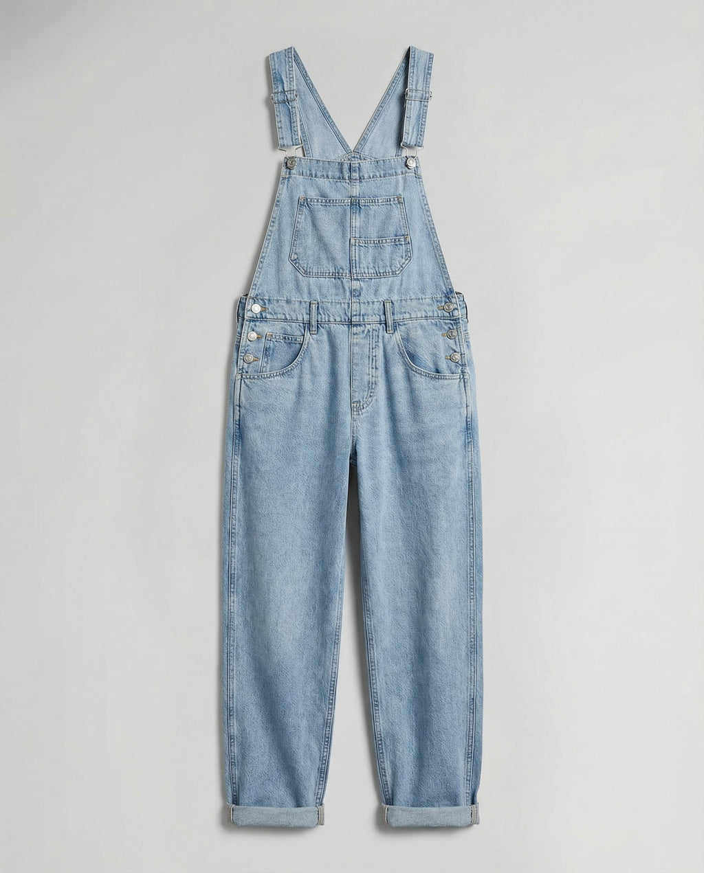 Denim Cross Back Overalls Women
