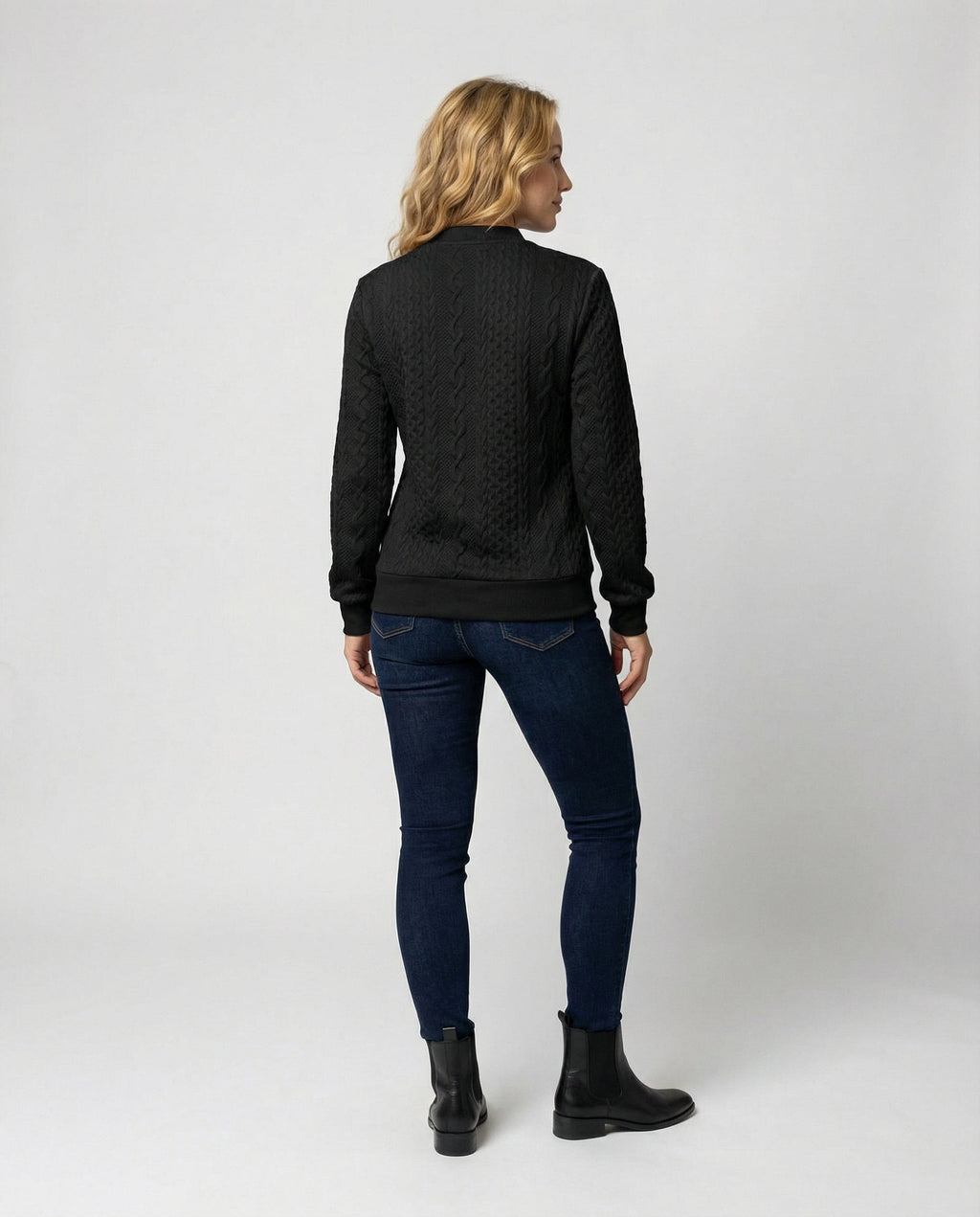 Structured knit casual pullover women's