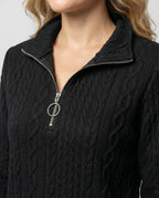 Structured knit casual pullover women's