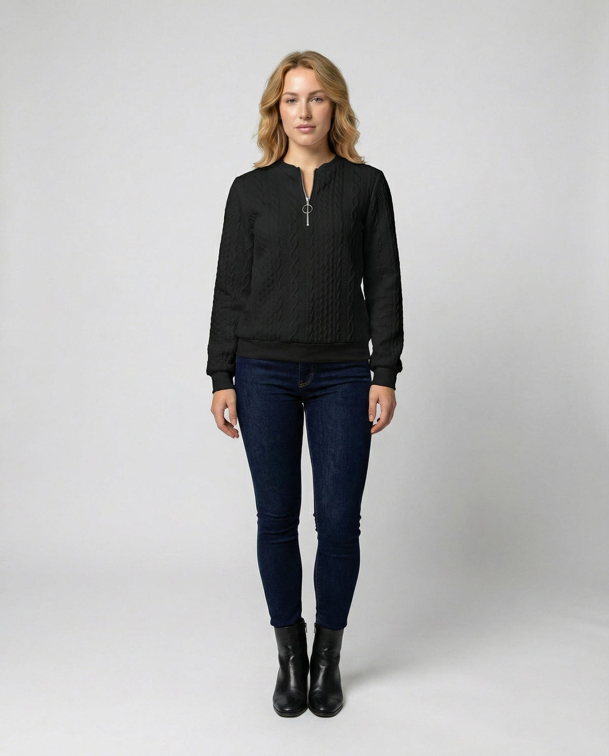 Structured knit casual pullover women's