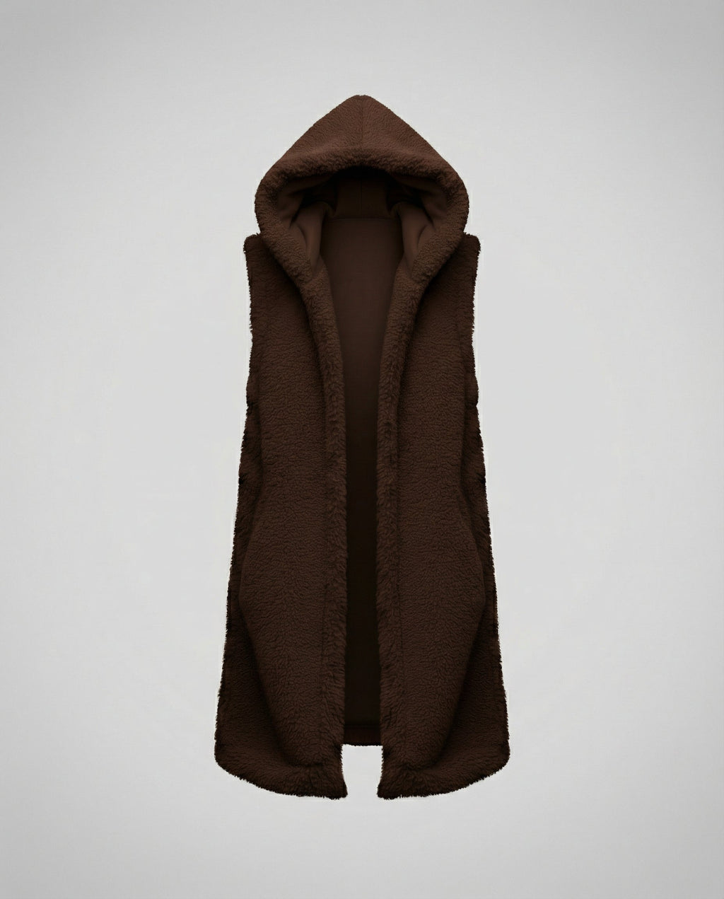 Cozy lambskin imitation vest women