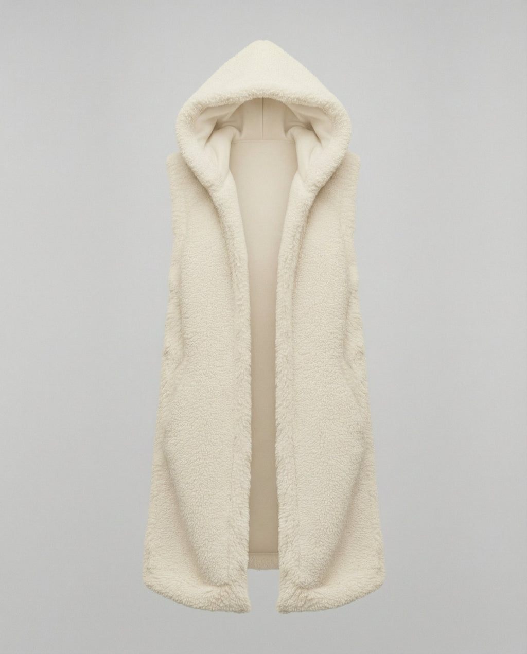 Cozy lambskin imitation vest women
