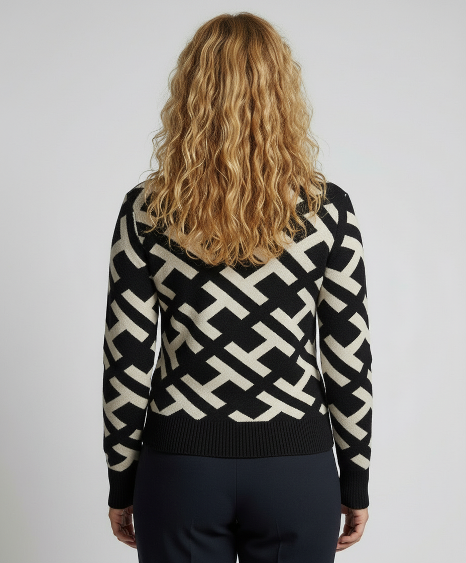 Comfortable Geometric Sweater Women