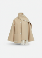 Elegant Scarf Jacket Women Warm