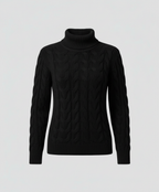 Cable Knit High Neck Sweater Women