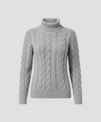 Cable Knit High Neck Sweater Women