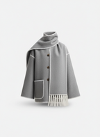 Elegant Scarf Jacket Women Warm