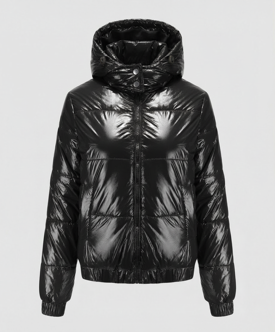 High-gloss women's quilted jacket