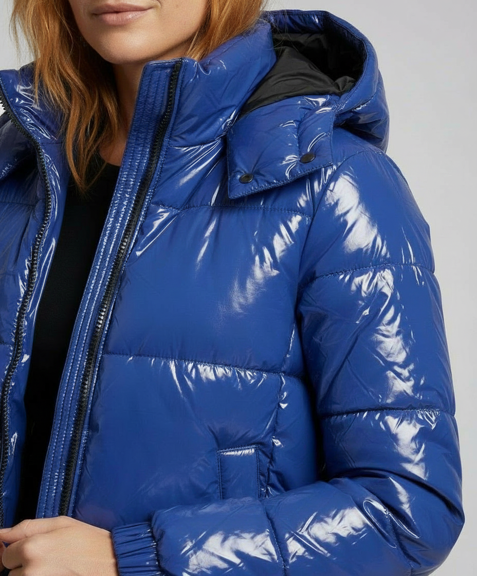High-gloss women's quilted jacket