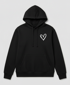 Hooded sweatshirt heart print women
